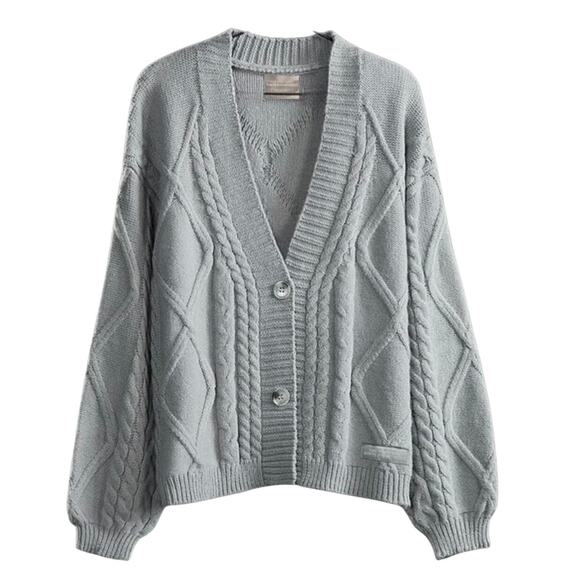 Taylor Swift The Tortured Poets Department Cardigan Eras Tour Sweater Gray XS/SM - Picture 1 of 10